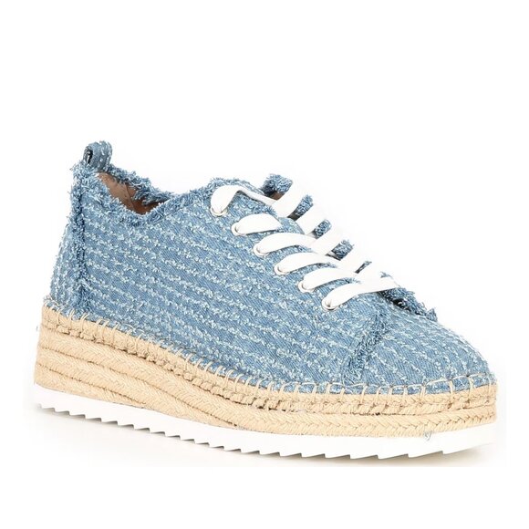 ANTONIO MELANI Shoes - NEW Antonio Melani TaylorTwo Lace Up Espadrille Denim Platform Sneakers